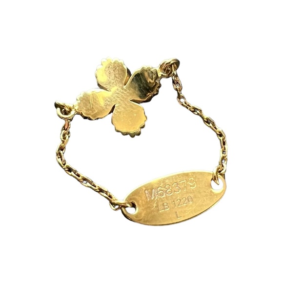 Louis Vuitton Gold Fleur Chain Ring - Picture 3 of 6